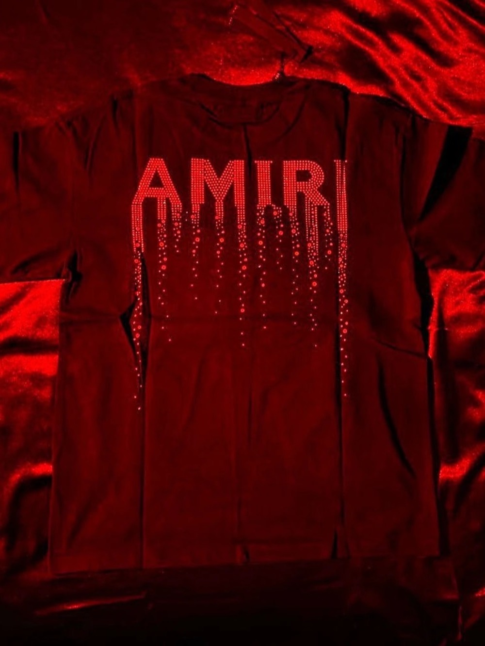 AMIRI Crystal Core Logo Tee Short Sleeve Tee Black